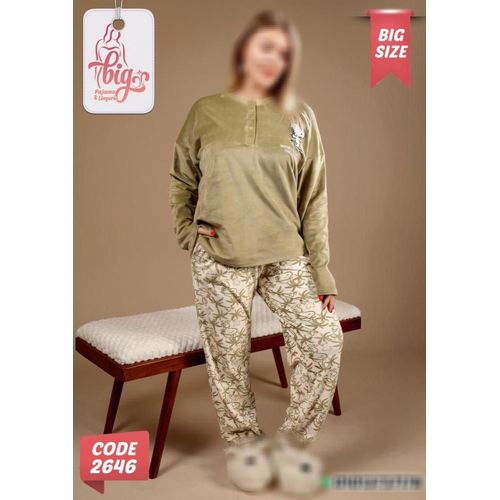 product_image_name-Generic-بيجاما شتوية للسيدات بقطيفة بولار - مقاس كبير-1