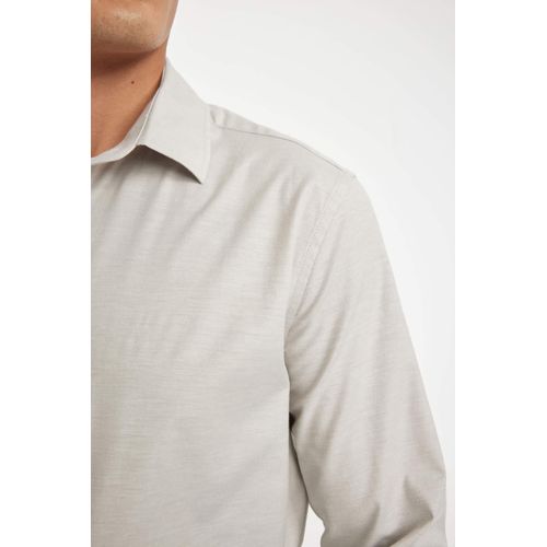 product_image_name-Defacto-قميص بولو سادة كم طويل بوبلين مودرن فيت من مزيج الكتان-3