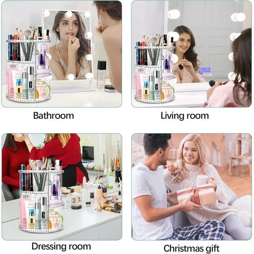 product_image_name-Generic-360 Degree Rotating Acrylic Makeup Organizer, Clear-4
