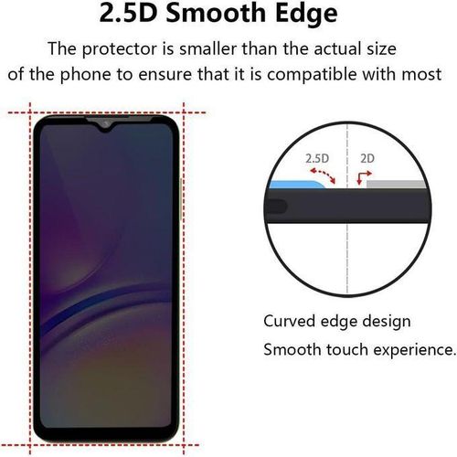 product_image_name-Generic-حامي شاشة خصوصية زجاجية مقوى لهاتف سامسونج جالاكسي A05S، قطعة واحدة، فيلم شاشة حماية من التجسس، صلابة 9H، خالي من الفقاعات-7