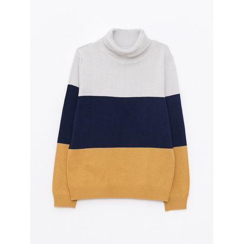 اشتري LC Waikiki Turtleneck Color Block Long Sleeve Boy Knitwear Sweater في مصر