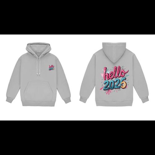 product_image_name-Generic-Hello 2026 Hoodie, Grey, Front and Back Print, Pullover Sweatshirt with Pocket-1