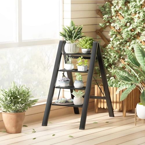 product_image_name-Generic-سلم قابل للطي 3 خطوات: بدواسات عريضة، معدن خفيف الوزن - سلم محمول (معدني)(3 خطوات)-4