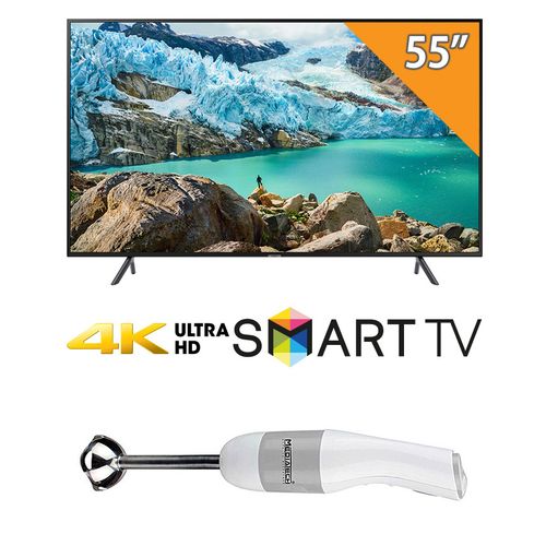 product_image_name-Samsung-UA55RU7100 - تلفزيون سمارت 55 بوصة HDR مسطح 4 K UHD + Media Tech Hand خلاط - 300 وات - سرعة واحدة-1