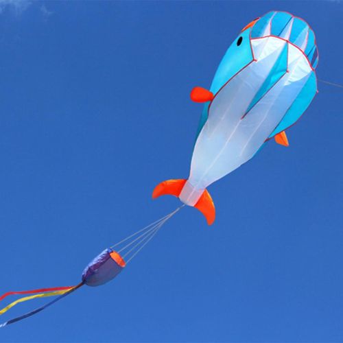 Generic 3D Huge Soft Parafoil Giant Dolphin Kite Outdoor Sport Frameless  Blue @ Best Price Online