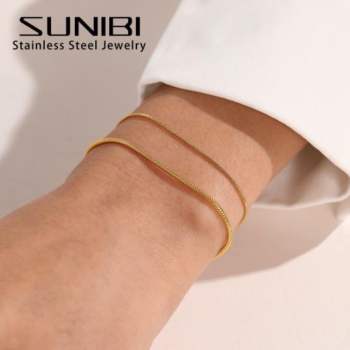 2022 Popular Dropshipping Wholesale Stainless Steel Double Layer 18K Gold  Plated Bracelets For Women Flower Love Heart Bracelet