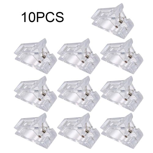 Nail Clips for Polygel 10PCS Clear Nail Tips Clip for Quick Building Nail  Forms Clamps Nail