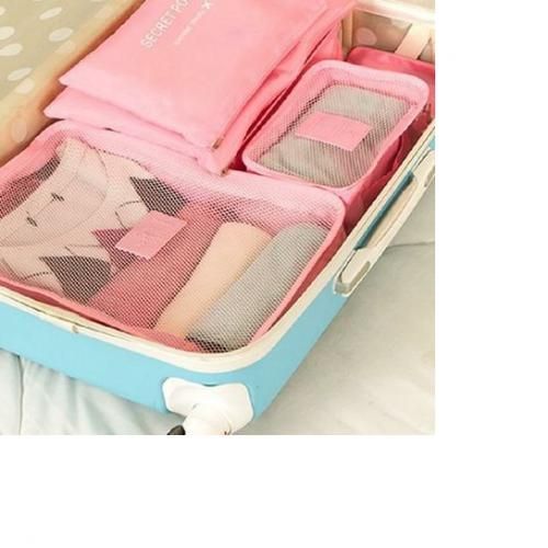 product_image_name-Generic-شنط سفر و رحلات لتنظيم الادوات - 6 قطع داخل الطقم - (بينك) زهري-4