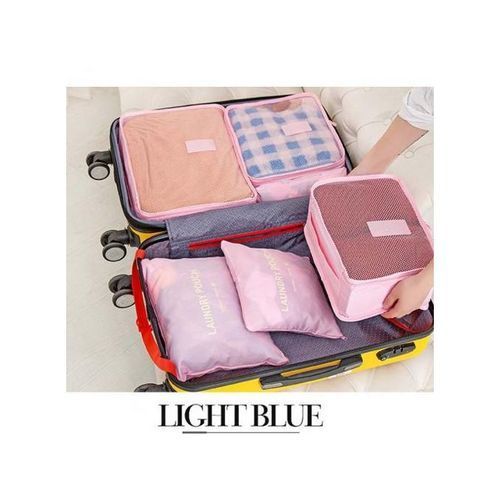 product_image_name-Generic-شنط سفر و رحلات لتنظيم الادوات - 6 قطع داخل الطقم - (بينك) زهري-6