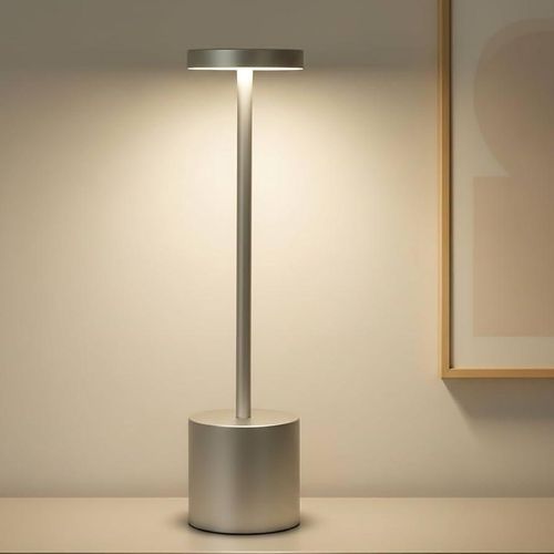 Generic Cordless LED Table Lamp, Silver Metal, Rechargeable CODE: 17L - image 2
