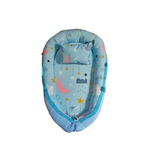 product_image_name-Generic-Baby Cotton Portable Baby Nest - Baby blue-1