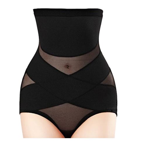 Fashion (Black)Cross Compression Abs Shaping Pants Women Slimming