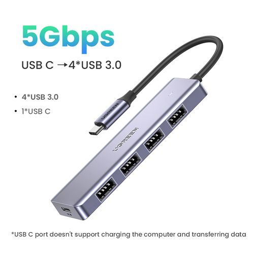 UGREEN USB Hub 3.0, Ultra Slim 4 Port USB 3 Hub with 5Gbps Data Transfer