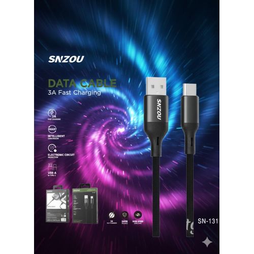 product_image_name-SNZOU-كابل بيانات للشحن السريع 3A مع نقل بيانات سريع، حماية تلقائية، وفصل طاقة ذكي للاستخدام اليومي Sn-131-2