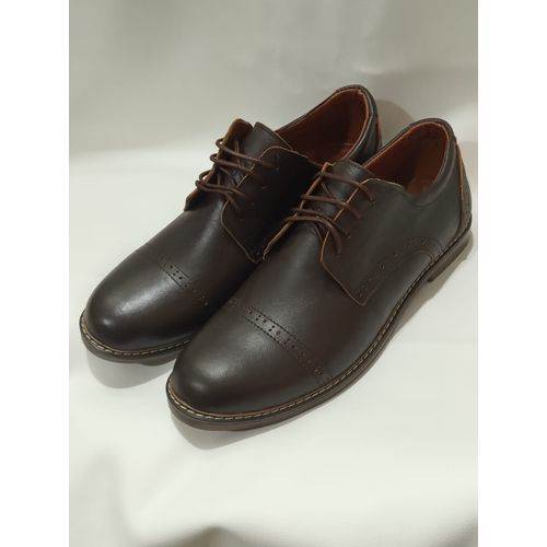 Buy Fashion Men's Genuine Leather Classic Shoes Oxfords-  Brown in Egypt