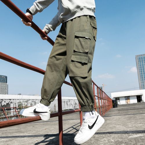 Fashion (Army Green)New Men's Big Pocket Cargo Harem Pants Casual Trousers  Male Hip Hop Men Jogger Sweatpants Fashion Streetwear Pants Oversized OM @  Best Price Online