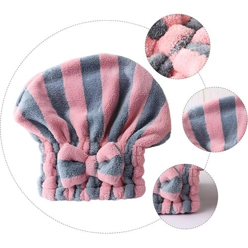 product_image_name-Generic-قبعة استحمام من الألياف الدقيقة - قبعة تجفيف الشعر قابلة لإعادة الاستخدام، متعددة الألوان للشعر المبلل، ناعمة ومريحة وسريعة الجفاف للاستخدام اليومي (الطراز A، قطعة واحدة)-2