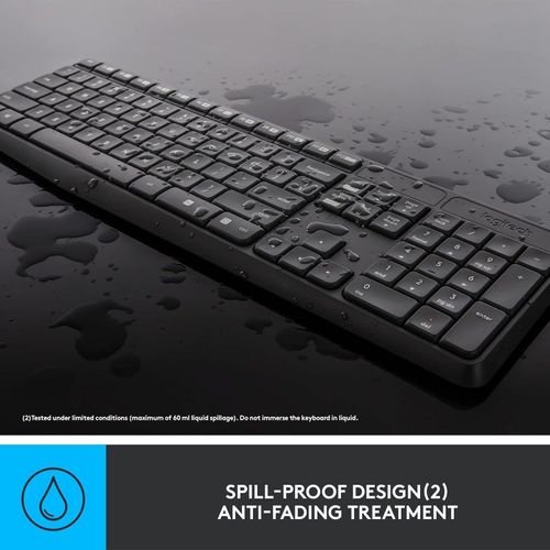 Logitech لوحة مفاتيح وماوس لاسلكيان MK235 - أسود - image 4