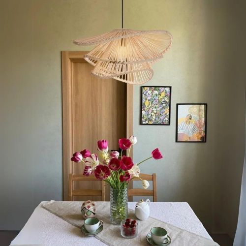 TBS     Boho Bambo Ceiling Lamp - 50CM/35CM - image 2