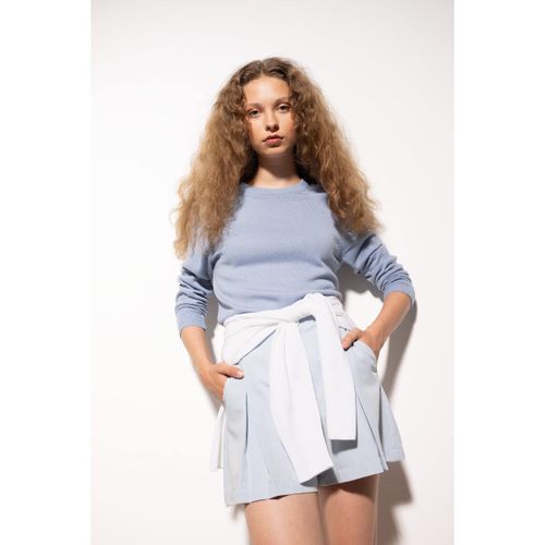 product_image_name-Defacto-Woman Crew Neck Relax Fit Pullover - Blue-2