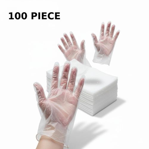 product_image_name-Generic-قفازات بلاستيك للاستعمال مرة واحدة – 100 قطعة شفافة للاستخدام في المطبخ والتنظيف وتحضير الطعام-1
