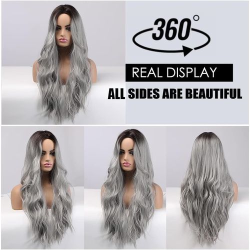 Long grey cosplay wig sale