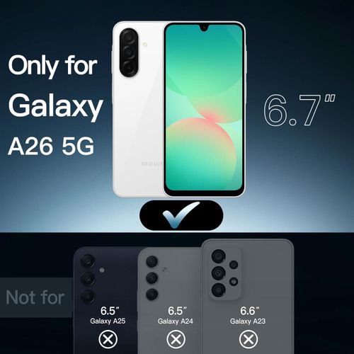 product_image_name-Generic-جراب حماية رفيع مضاد للصدمات شفاف للغاية مضاد للاصفرار بحماية فائقة من السقوط لموبايل سامسونج جالاكسي A26 شبكة الجيل الخامس 5G، أسود-7