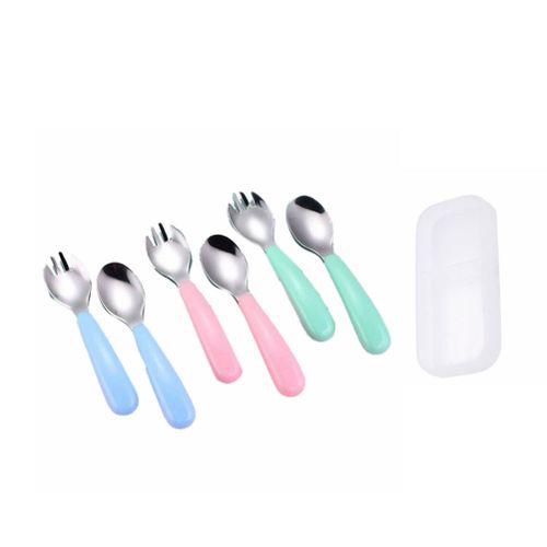 Generic Baby Training Spoons Forks 1 Sets,Toddler Feeding @ Best Price  Online