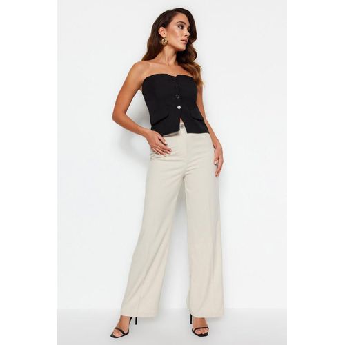 product_image_name-Trendyol-Beige Wide Leg High Waist Woven Trousers-3