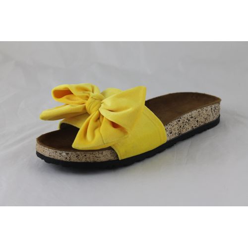 Buy Shoebox Velvet Slippers -Yellow in Egypt