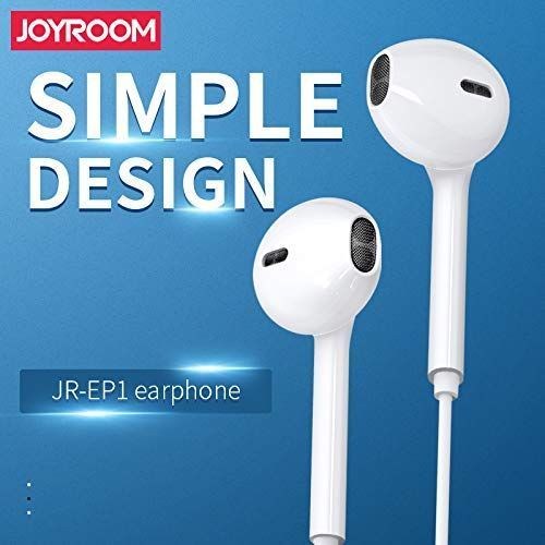 Buy JOYROOM JR-EP1 In-Ear Earphone - Full Bass - 3.5mm Plug - Control Switch - Wire - White in Egypt