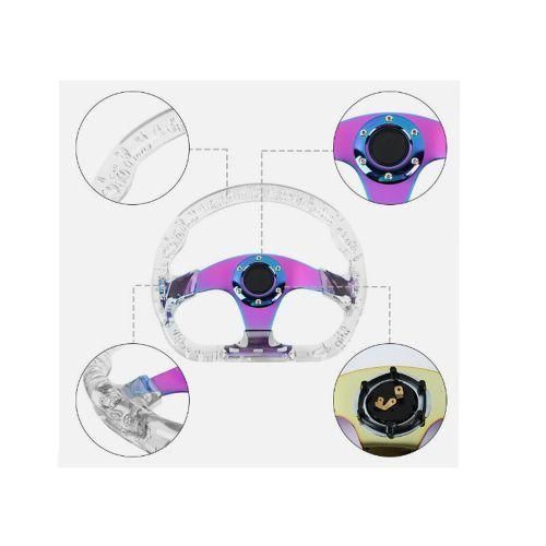 product_image_name-Generic-Acrylic Steering Wheel - Transparent Color-1
