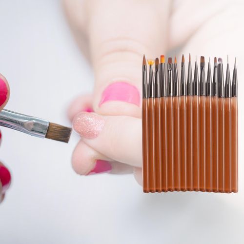 Buy Nail Art Acrylic Brush Set of 5 pcs Online at Low Prices in India -  Amazon.in