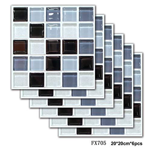 product_image_name-Generic-3D Mosaic Tile Sticker Removable Wallpaper Tile - 20*20 - 6 Pcs-4