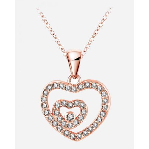 اشتري Generic Heart Pendant Necklace - Gold في مصر