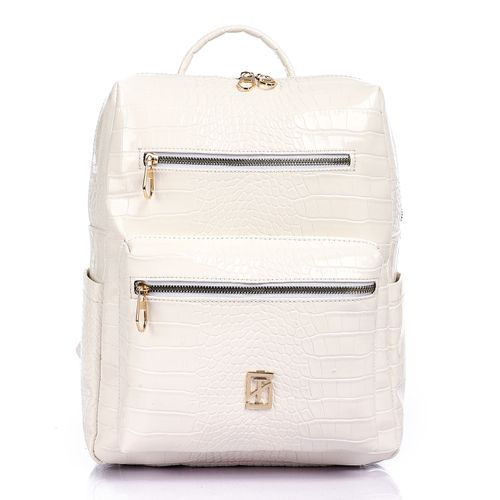 White backpack leather online