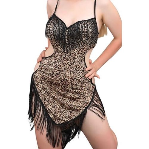 product_image_name-Generic-قميص نوم لانجيري بيبي دول تايجر بشراشيب مثير جدا فري سايز-2