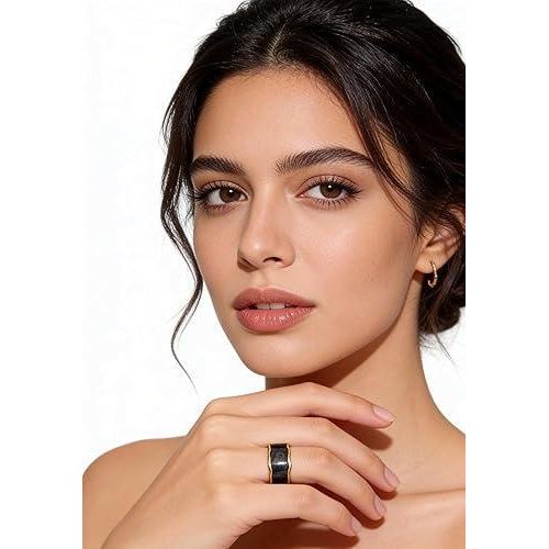 product_image_name-Generic-خاتم V i e n t o F r í o 2 طلاء المينا ستايل كوري هدية للنساء يوم الموضة الزوجة الحبيبة أحد أفراد الأسرة أخت جيدة صديقة من الستانلس ستيل مطلي بالذهب عيار 18 ليوم عيد الحب - مفتوح قابل للتعديل-5