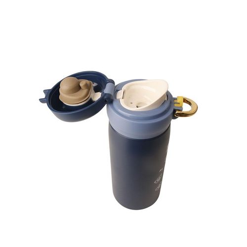 product_image_name-Generic-350ml Stainless Steel Thermal Water Bottle for Kids – Modern Cartoon Bear Design – Navy Blue-4