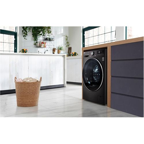 product_image_name-LG-غسالة فيفاسي 10.5/7 كجم مجفف، مع تقنية الذكاء الاصطناعي DD، أسود- ThinQ™-F4V9RCP2E-4