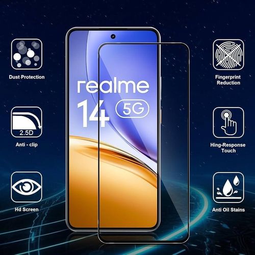 product_image_name-Generic-واقي شاشة من ريشو لهاتف ريلمي 14 5G مصنوع من الزجاج المتمبر قطعتين بحواف منحنية مضاد للخدش وبصمات الأصابع -2