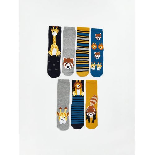 product_image_name-LC Waikiki-Patterned Boy's Ankle Socks 7 Pack-1