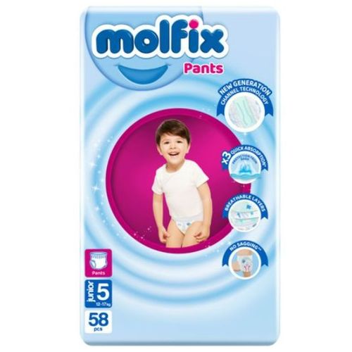 Buy Molfix Baby Diaper Pants - Size 5 - 58 Pcs in Egypt