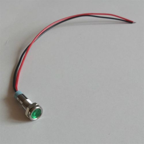 AC 220V 6mm Métal Indicateur Lumière 2 Set Chasse LED Signal 150mm