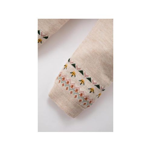 product_image_name-Defacto-Baby Girl Bike Neck Regular Fit Overalls - Ecru-3