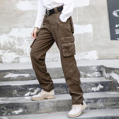 Pants Cargo Men Blue Cotton Full Length Khaki Black Army Green Military  Style Many Pockets Casual Pants Male Straight Trousers | Chittili