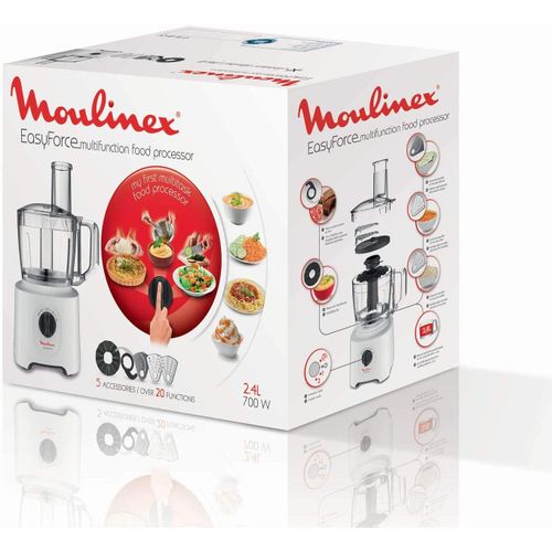 Moulinex Food Processor 1000 Watt, Multi Functions - White