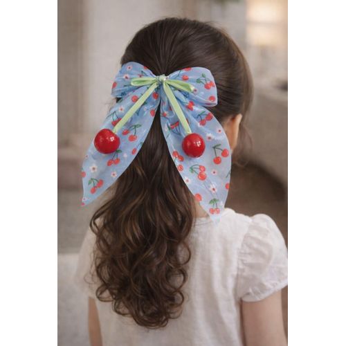 product_image_name-Generic-فيونكة شعر بناتي مزينة بكرز إكسسوار شعر أنيق للأطفال فيونكة شعر كيوت للبنات قطعتين -3