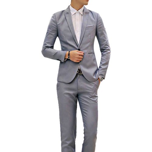 Shop Solid Formal Blazer with Long Sleeves and Notched Lapel Online