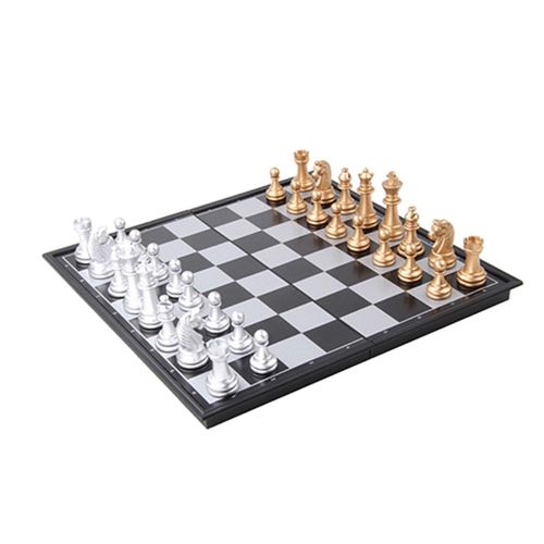 اشتري 32x32cm Hot Folding  Travel Chess Game For Kids Adults Chessboard Game في مصر